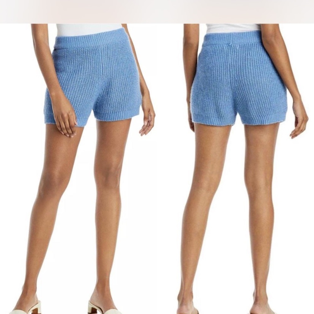 Blue Knit Women's Shorts